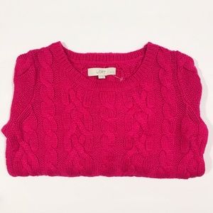 Ann Taylor LOFT pink knit pullover sweater SP